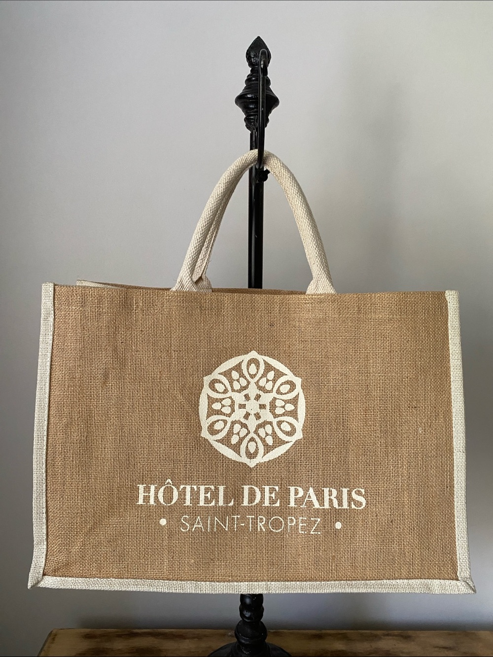 Hôtel de Paris Saint-Tropez Natural Jute Tote Bag